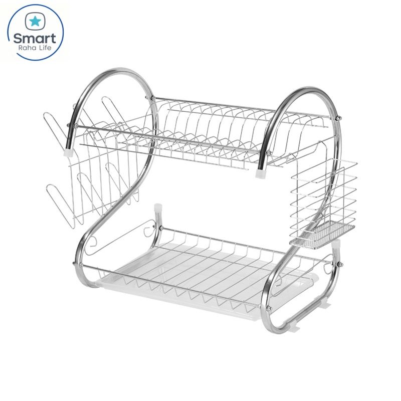 【Promotion 】Smartrahalife 16 18 20 Inch Multi-Layer Dish Drain Rack | Stainless Steel Utensil & Kitchen Tools Storage Organizer | Drying Rack for Sink Counter | Space Saving & Rust-Resistant