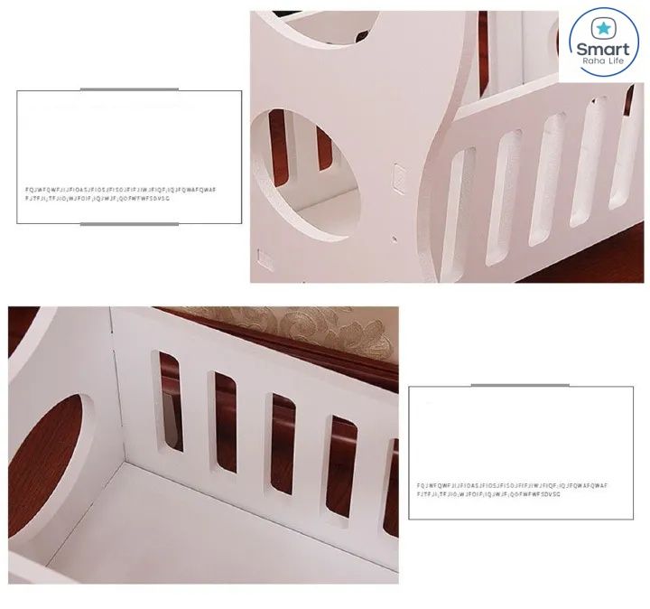 【Promotion】RahaLife Multifunctional Side Table with Storage Shelf Easy Assemble Night Stand, Coffee & End Table for Bedroom, Living Room White Stool Organizer for Small Spaces Modern Home Furniture