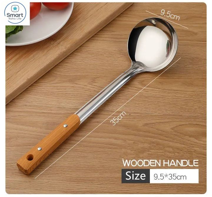 【Promotion】RahaLife 6PCS Kitchen Utensil Set Non-Stick & Heat Resistant Spatula, Spoon, Strainer & Filter Cooking Essential for Non-Scratch Use Easy Clean & Dishwasher Safe