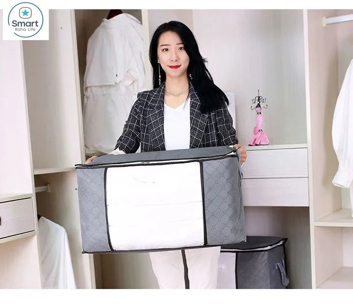【Promotion】RahaLife Extra Large Storage Bags Moisture-Proof Non-Woven Fabric Perfect for Quilt, Duvet & Seasonal Clothes 50×50×35cm 70×50×30cm Keep Your Home Neat & Dry