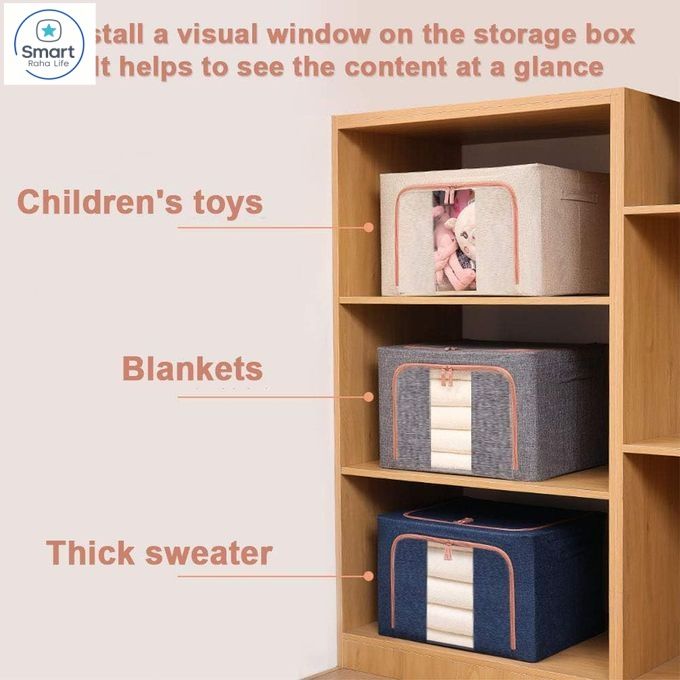 【Promotion】RahaLife Extra Large Storage Bags Moisture-Proof Non-Woven Fabric Perfect for Quilt, Duvet & Seasonal Clothes 50×50×35cm 70×50×30cm Keep Your Home Neat & Dry