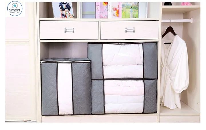 【Promotion】RahaLife Extra Large Storage Bags Moisture-Proof Non-Woven Fabric Perfect for Quilt, Duvet & Seasonal Clothes 50×50×35cm 70×50×30cm Keep Your Home Neat & Dry
