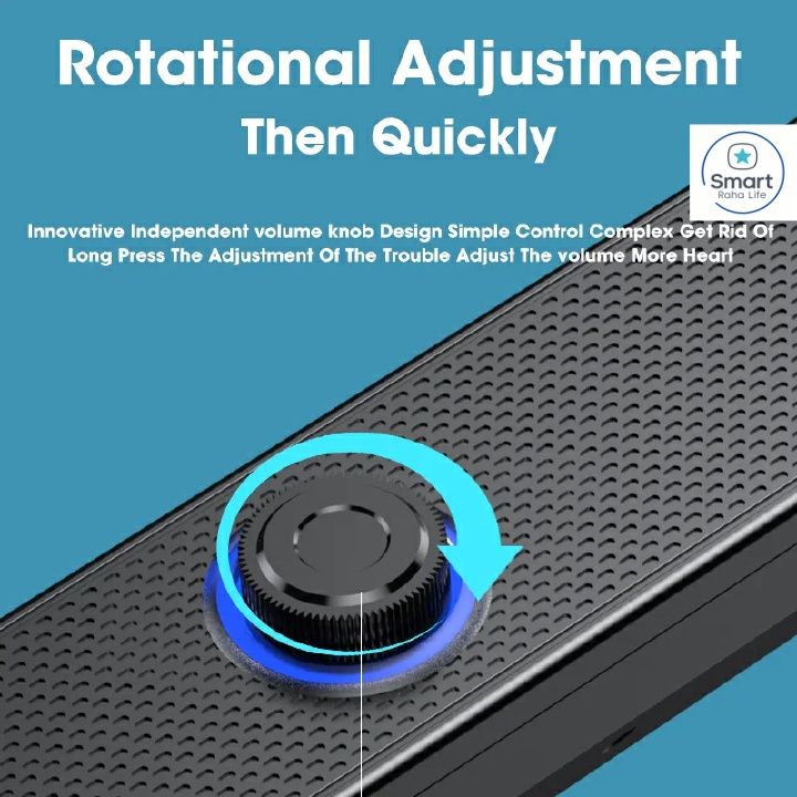 【Promotion】RahaLife Wireless Bluetooth Speaker Home Theater Sound System Soundbar for TV, PC Computer Speaker Subwoofer with 4D Surround Sound Portable Music Box