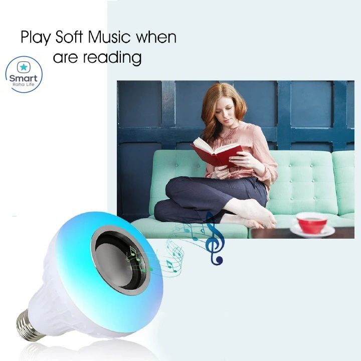 【Promotion】RahaLife Bluetooth Speaker Bulb Smart Light APP Control Wireless Music Player Color Changing LED Lamp with Subwoofer Bass Home Audio System