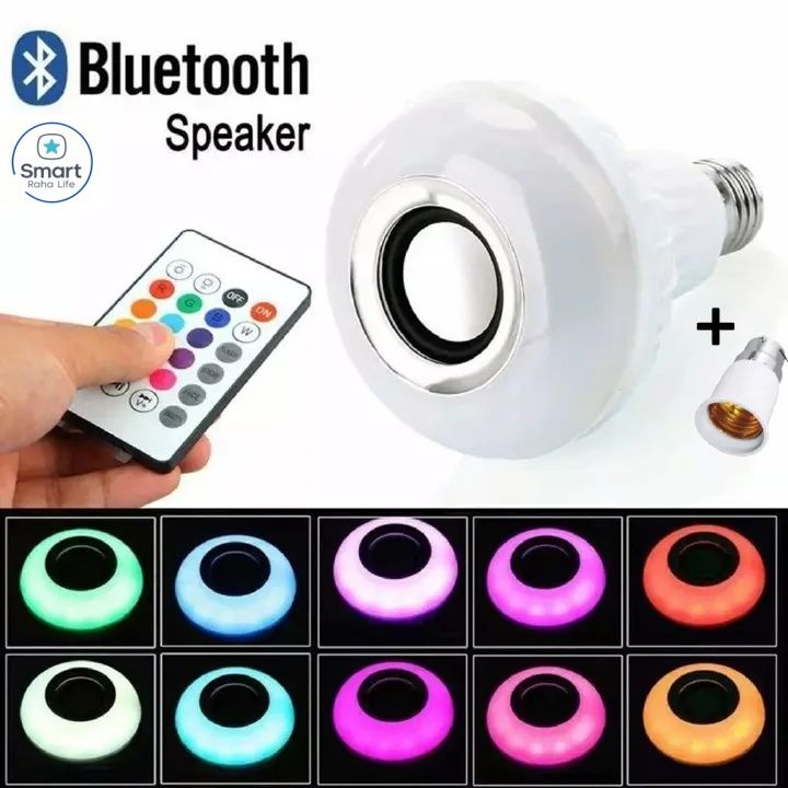 【Promotion】RahaLife Bluetooth Speaker Bulb Smart Light APP Control Wireless Music Player Color Changing LED Lamp with Subwoofer Bass Home Audio System