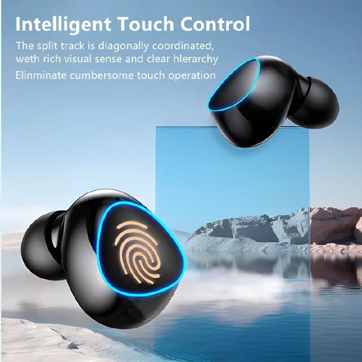 【Promotion】Smartrahalife M10 Earphone Wireless Bluetooth 5.0 Earbuds 9D Stereo Bass Sound, Clear Call Mic LED Power Display IPX6 Waterproof Sport Earphones for Running Gym Workout 24H Playtime