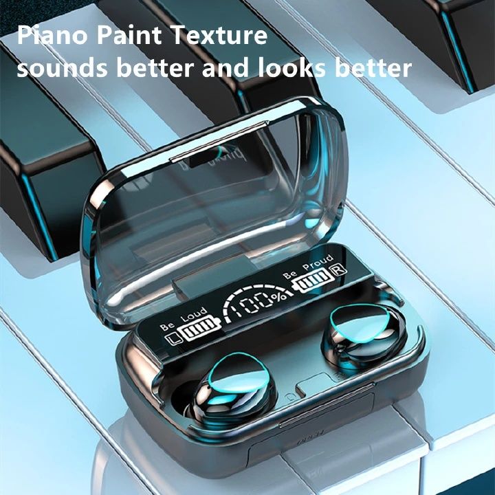 【Promotion】Smartrahalife M10 Earphone Wireless Bluetooth 5.0 Earbuds 9D Stereo Bass Sound, Clear Call Mic LED Power Display IPX6 Waterproof Sport Earphones for Running Gym Workout 24H Playtime