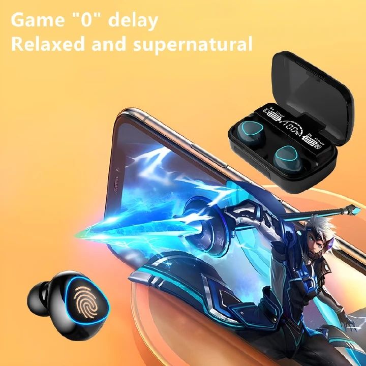 【Promotion】Smartrahalife M10 Earphone Wireless Bluetooth 5.0 Earbuds 9D Stereo Bass Sound, Clear Call Mic LED Power Display IPX6 Waterproof Sport Earphones for Running Gym Workout 24H Playtime