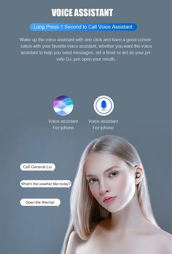 【Promotion】RahaLife F9 Earphone Wireless Bluetooth Mini True Earbuds 5.0 Stereo Sound LED Digital Battery Display Sweatproof Sport Earphones for Running Gym Long Battery Life for iPhone Android