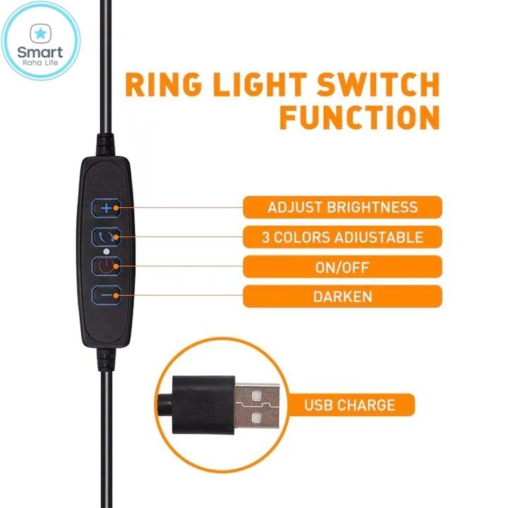 2.1M Tripod Stand with 10 Inch LED Ring Light for Selfie makeups studio Supplimentary Light WITH 2.1M TRIPOD Stand for  Selfie,  Makeup, YouTube, TikTok Live Streaming Studio Quality Video