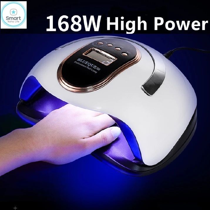 【Promotion】Smartrahalife Professional Nail Dryer Machine 168W UV/LED Lamp with 36 LEDs 10/30/60/99s Time Auto Sensor Fast Curing for Gel Polish Salon Home Manicure Essential+12pcs Beauty Manicure Tool
