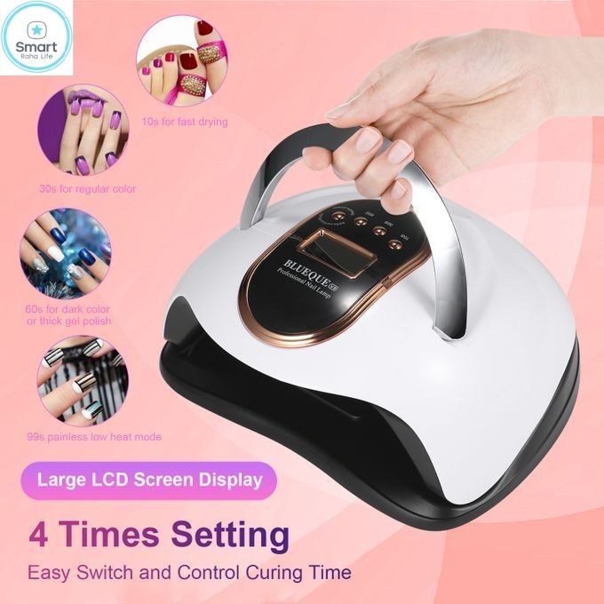 【Promotion】Smartrahalife Professional Nail Dryer Machine 168W UV/LED Lamp with 36 LEDs 10/30/60/99s Time Auto Sensor Fast Curing for Gel Polish Salon Home Manicure Essential+12pcs Beauty Manicure Tool