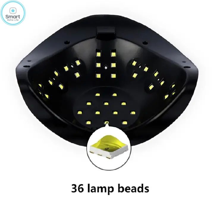 【Promotion】Smartrahalife Professional Nail Dryer Machine 168W UV/LED Lamp with 36 LEDs 10/30/60/99s Time Auto Sensor Fast Curing for Gel Polish Salon Home Manicure Essential+12pcs Beauty Manicure Tool