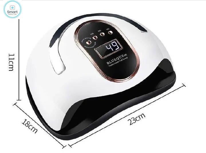 【Promotion】Smartrahalife Professional Nail Dryer Machine 168W UV/LED Lamp with 36 LEDs 10/30/60/99s Time Auto Sensor Fast Curing for Gel Polish Salon Home Manicure Essential+12pcs Beauty Manicure Tool