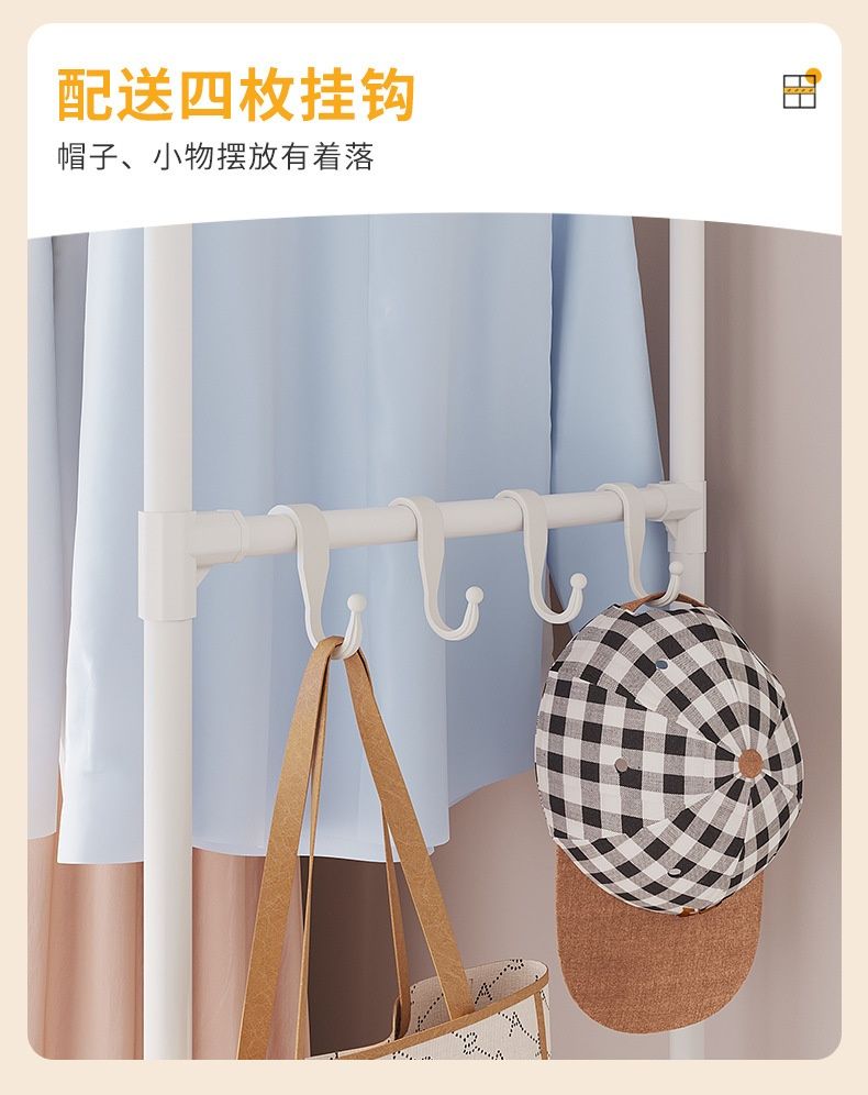 【Promotion】RahaLife 2 Columns Metallic Wardrobe Large Capacity Closet Organizer Assemble Storage Closet Portable Clothing Rack for Bedroom Home Dormitories Room Clothes Storage