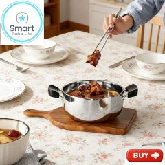【Promotion】Smartrahalife 10PCS Stainless Steel Pots NonStick Cookware Set 5pcs pots+5pcs lids（16/18/20/22/24cm) Suitable for induction cookers Sufuria