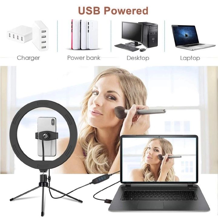 【Promotion】Smartrahalife 8 Inch Ring Light with Tripod Phone Holder All in One Streaming Kit for YouTube TikTok Selfie