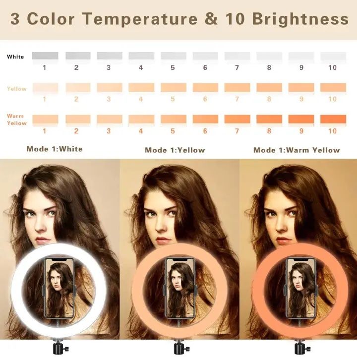 【Promotion】Smartrahalife 8 Inch Ring Light with Tripod Phone Holder All in One Streaming Kit for YouTube TikTok Selfie