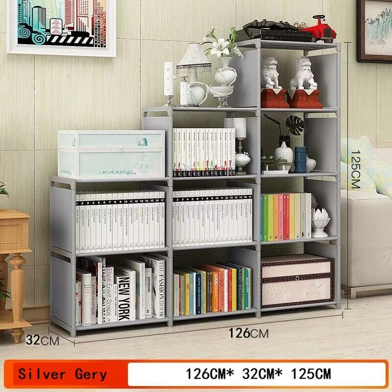 【Promotion】Smartrahalife 9 Cube Multifunctional Storage Shelf and Bookcase - Modular Metal Organizer Rack for Books Clothes Shoes Toys Easy Assembly