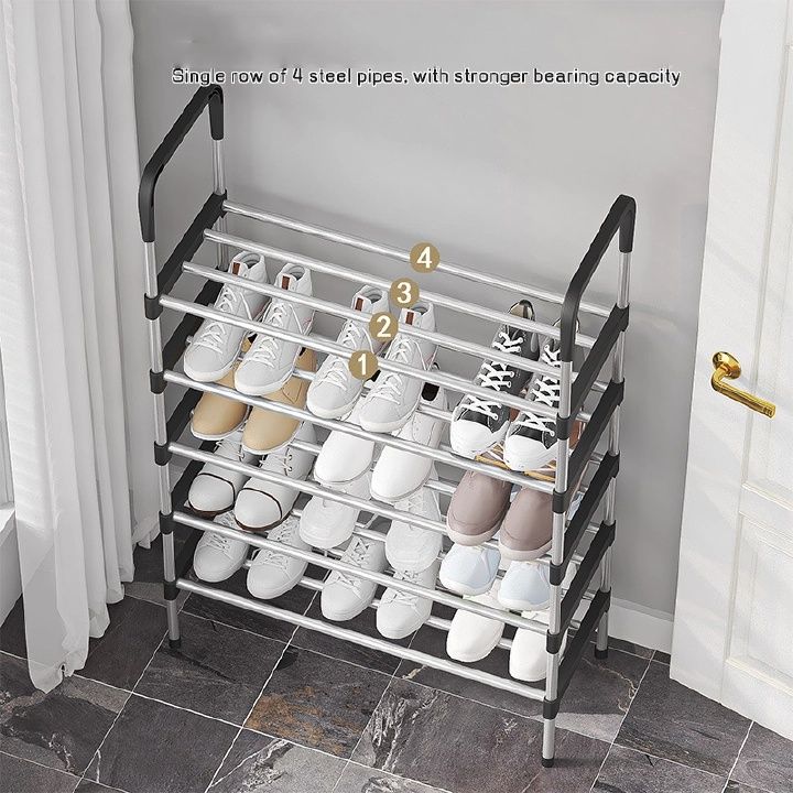 【Promotion】Smartrahalife 7 Layer Shoe Rack Assemble Shoe Shelf Storage Organizer Multifunctional Small Furniture for Entryway Closet, Dorm Space Saving Design Sturdy Portable