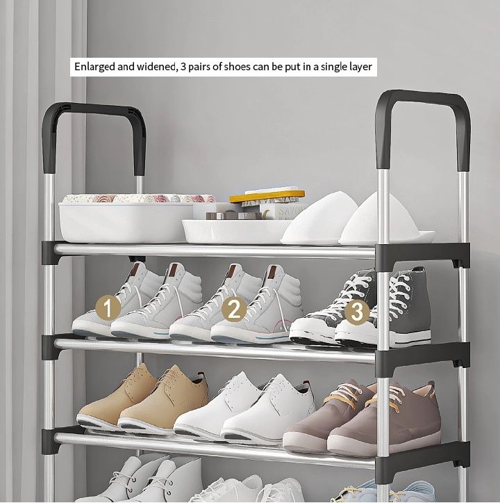 【Promotion】Smartrahalife 7 Layer Shoe Rack Assemble Shoe Shelf Storage Organizer Multifunctional Small Furniture for Entryway Closet, Dorm Space Saving Design Sturdy Portable