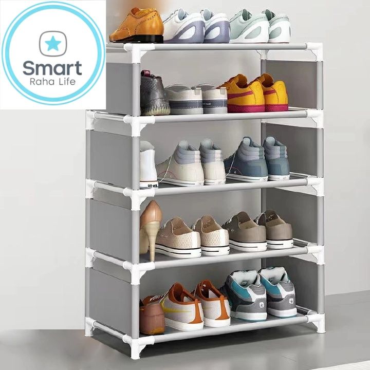 【Promotion】Smartrahalife 4-5 Layer Shoe Rack Assemble Portable Storage Organizer Space Saving Small Furniture for Entryway, Closet Sturdy & Compact Shoe Shelf for Home Living