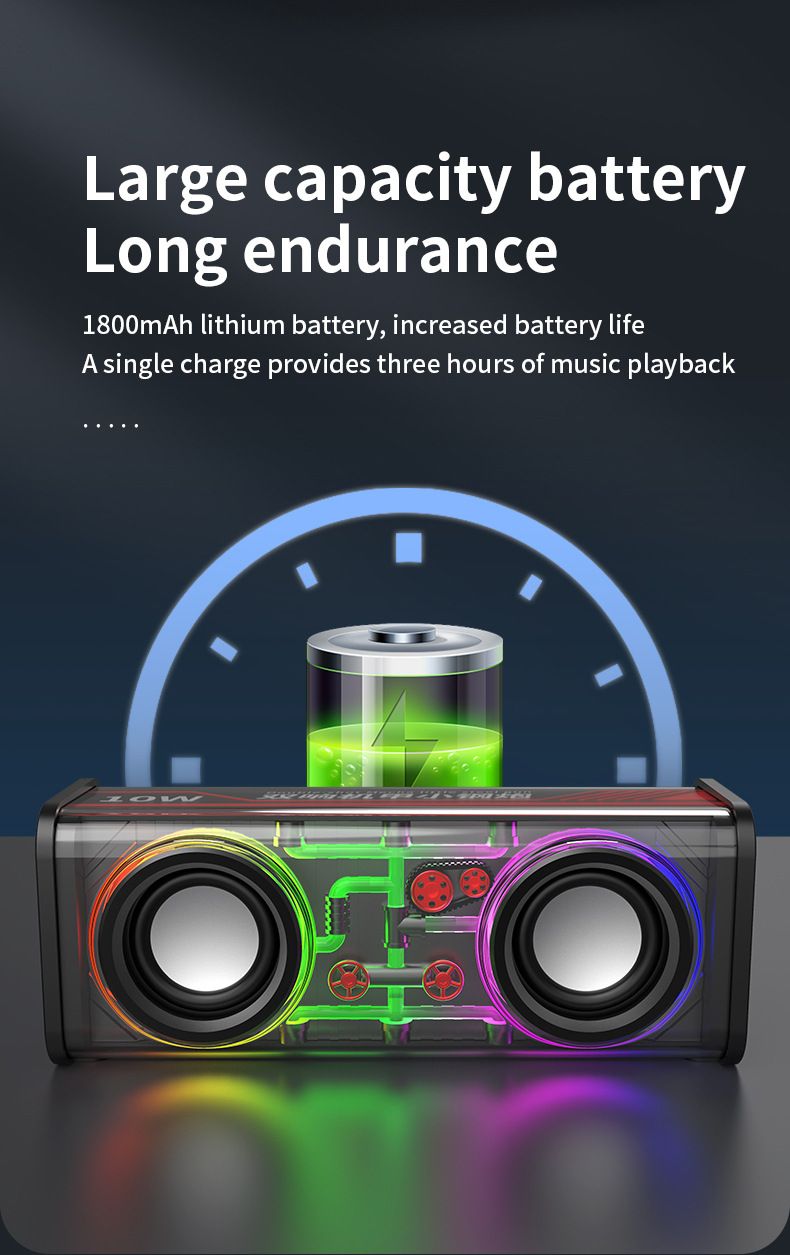 【Promotion】Smartrahalife Wireless Bluetooth Speaker Home Theater Sound System Soundbar for TV, PC Computer Speaker Subwoofer with 4D Surround Sound Portable Music Box