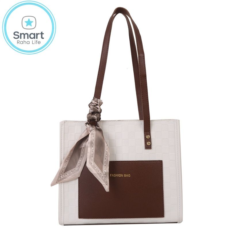 Smartrahalife Fashion PU Leather Tote Bag for Women, 3 Ways to Wear: Shoulder/Crossbody/Handbag, Casual Portable Purse with Local Fast Delivery