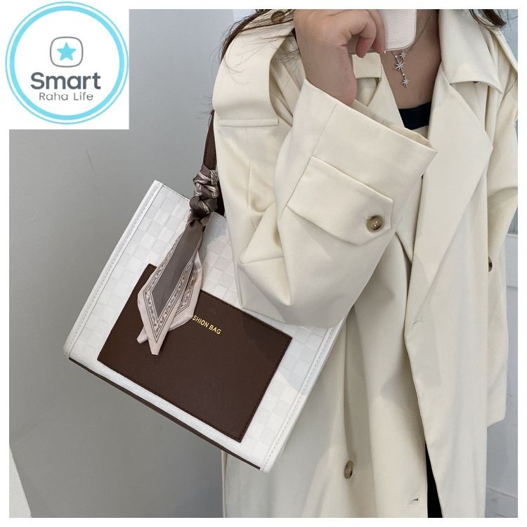 Smartrahalife Fashion PU Leather Tote Bag for Women, 3 Ways to Wear: Shoulder/Crossbody/Handbag, Casual Portable Purse with Local Fast Delivery