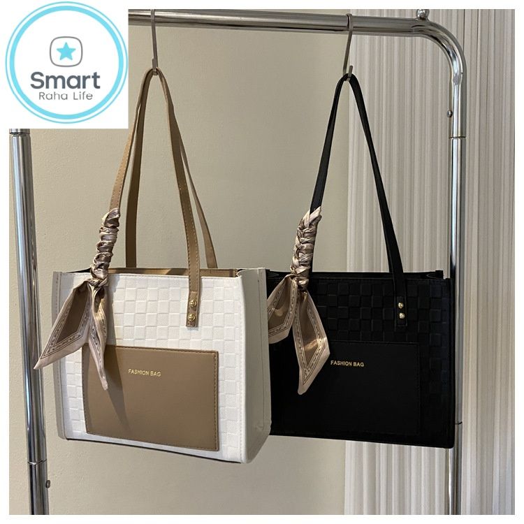 Smartrahalife Fashion PU Leather Tote Bag for Women, 3 Ways to Wear: Shoulder/Crossbody/Handbag, Casual Portable Purse with Local Fast Delivery