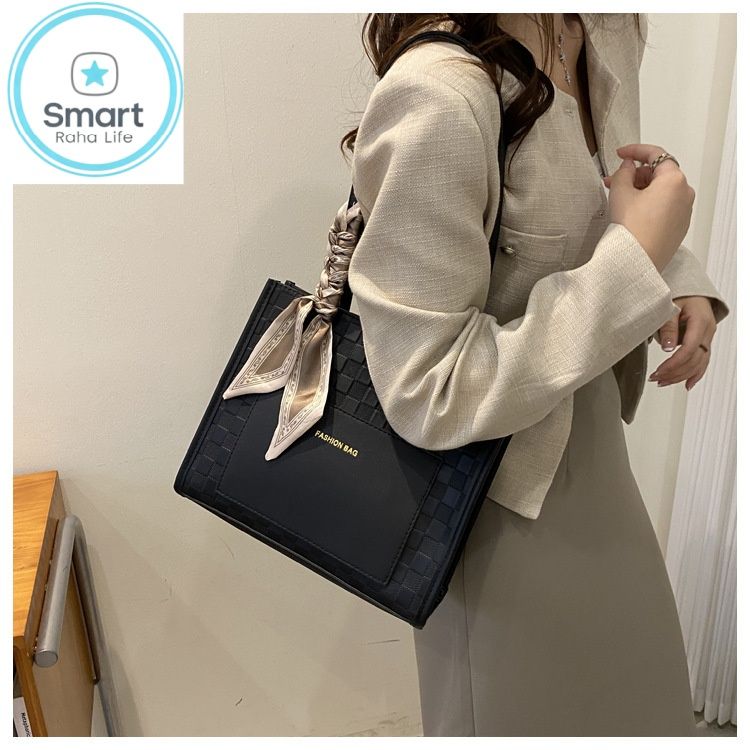 Smartrahalife Fashion PU Leather Tote Bag for Women, 3 Ways to Wear: Shoulder/Crossbody/Handbag, Casual Portable Purse with Local Fast Delivery