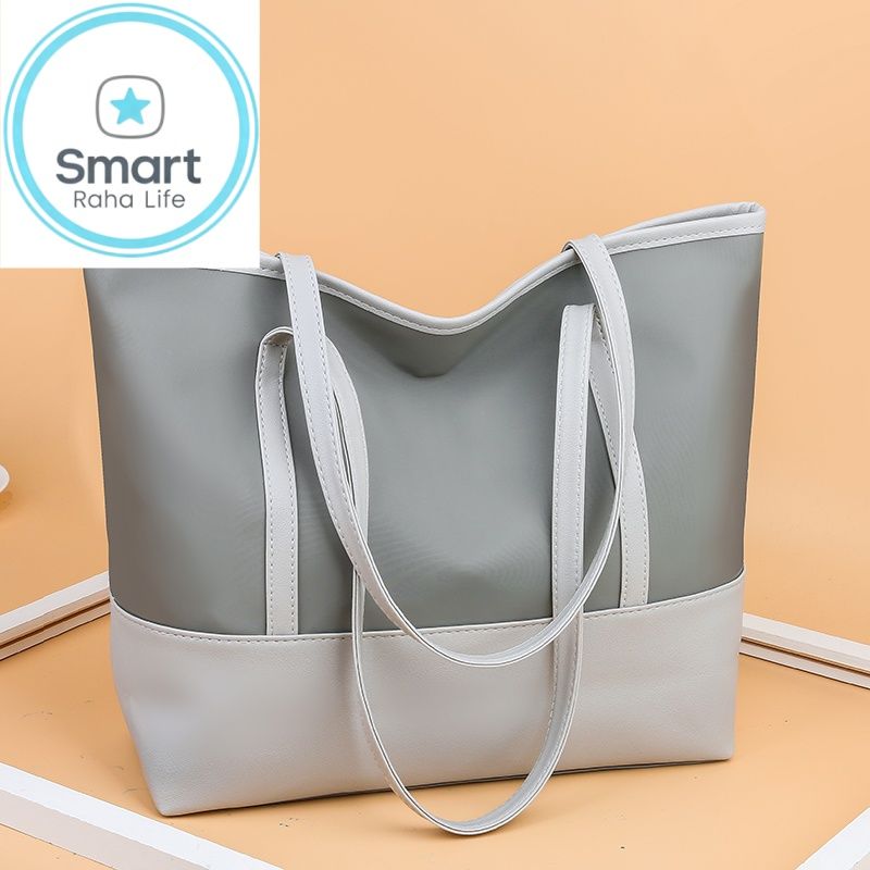 Smartrahalife Fashion PU Leather Tote Bag for Women, 3 Ways to Wear: Shoulder/Crossbody/Handbag, Casual Portable Purse with Local Fast Delivery