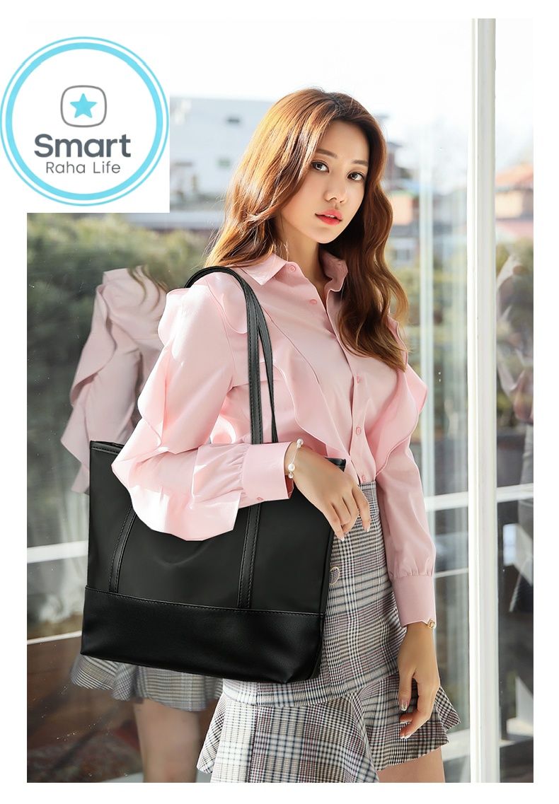 Smartrahalife Fashion PU Leather Tote Bag for Women, 3 Ways to Wear: Shoulder/Crossbody/Handbag, Casual Portable Purse with Local Fast Delivery