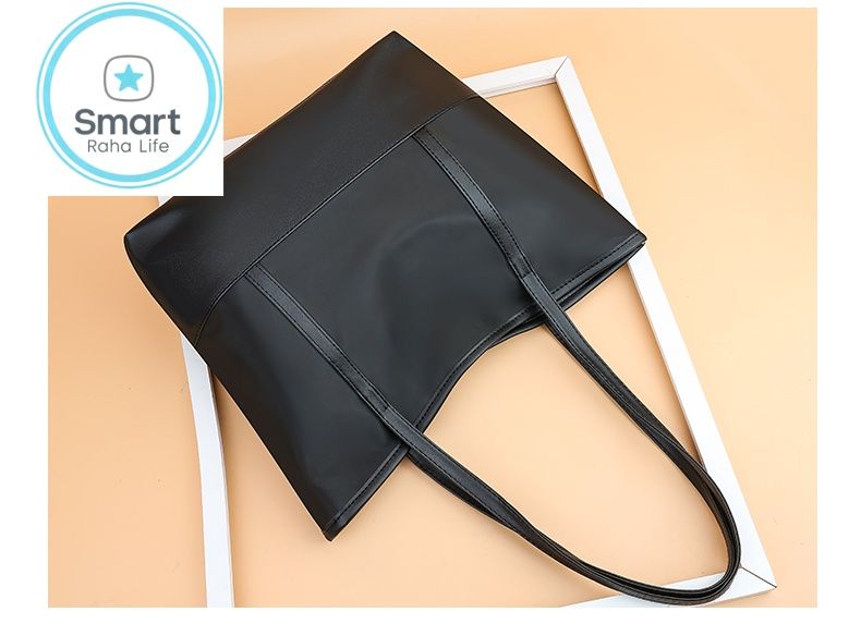 Smartrahalife Fashion PU Leather Tote Bag for Women, 3 Ways to Wear: Shoulder/Crossbody/Handbag, Casual Portable Purse with Local Fast Delivery