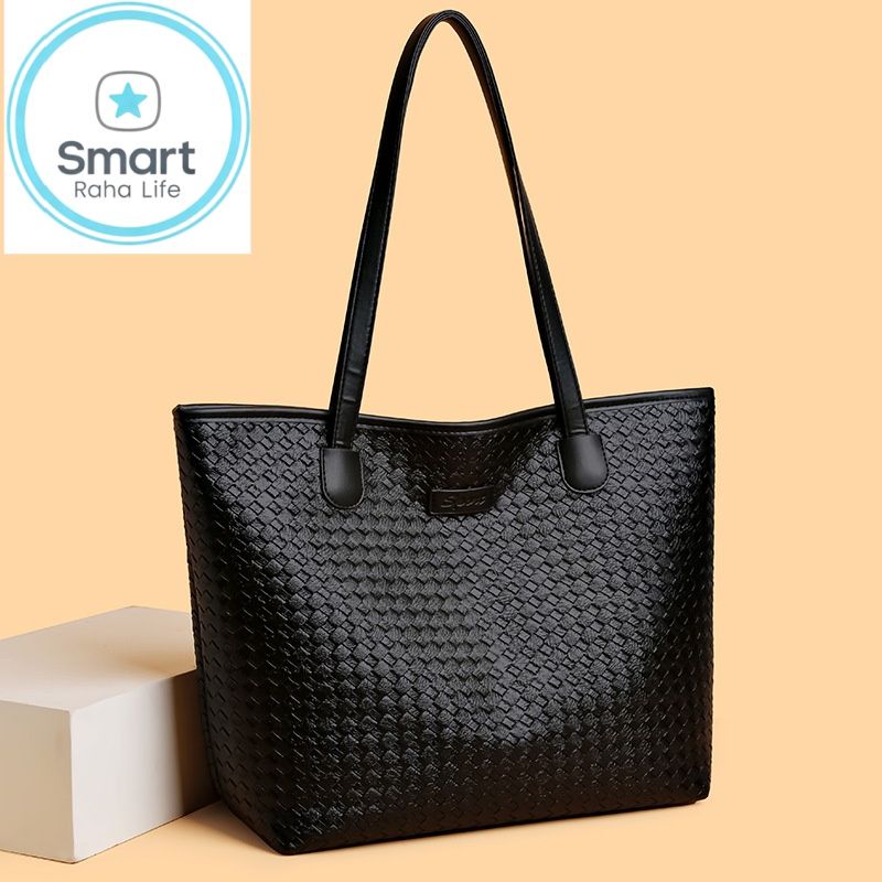 Smartrahalife Fashion PU Leather Tote Bag for Women, 3 Ways to Wear: Shoulder/Crossbody/Handbag, Casual Portable Purse with Local Fast Delivery