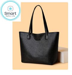 Smartrahalife Fashion PU Leather Tote Bag for Women, 3 Ways to Wear: Shoulder/Crossbody/Handbag, Casual Portable Purse with Local Fast Delivery