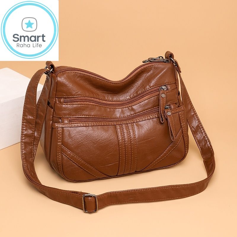 Smartrahalife Fashion Women's PU Leather Shoulder Bag Ladies Handbag Sling Crossbody Purse for Office Work, Casual Daily Use Gift for Her