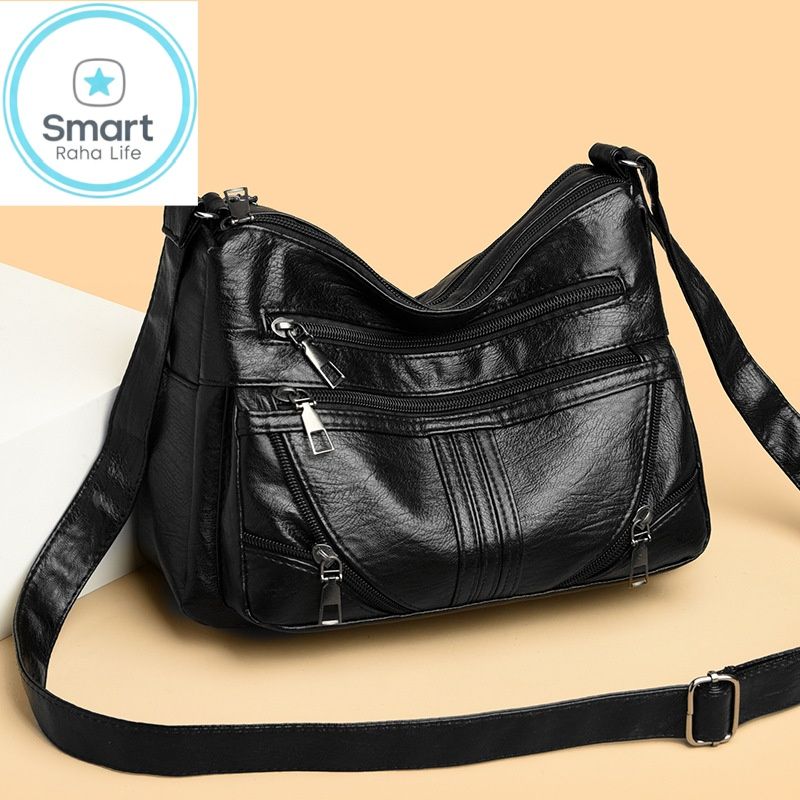 Smartrahalife Fashion Women's PU Leather Shoulder Bag Ladies Handbag Sling Crossbody Purse for Office Work, Casual Daily Use Gift for Her