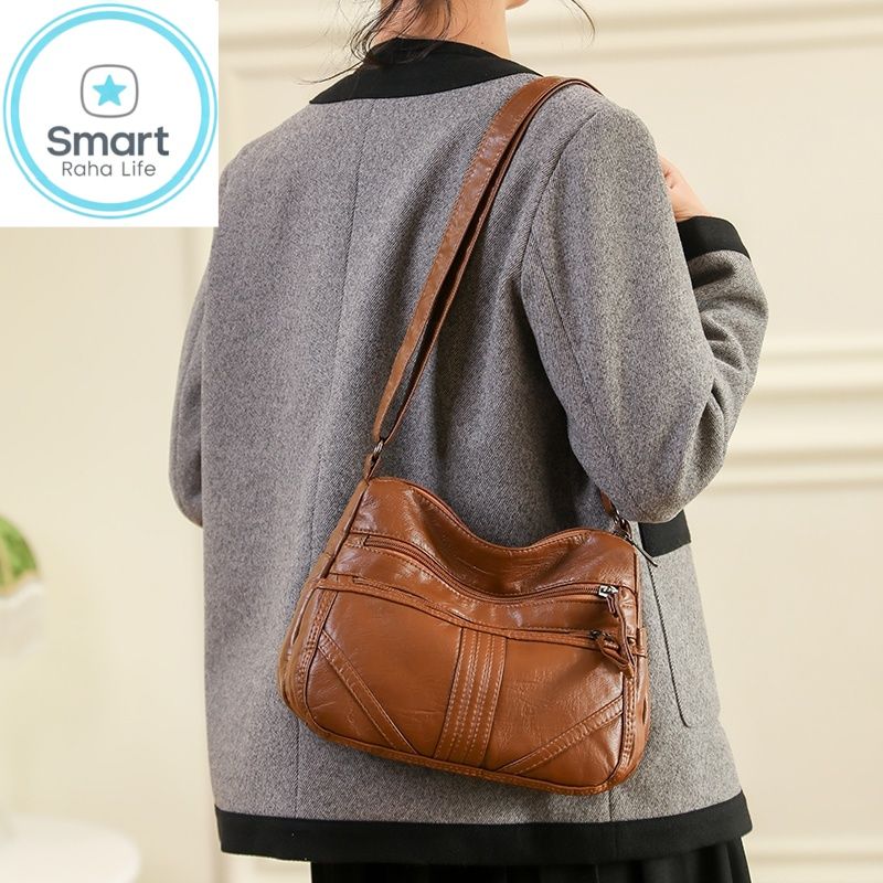 Smartrahalife Fashion Women's PU Leather Shoulder Bag Ladies Handbag Sling Crossbody Purse for Office Work, Casual Daily Use Gift for Her