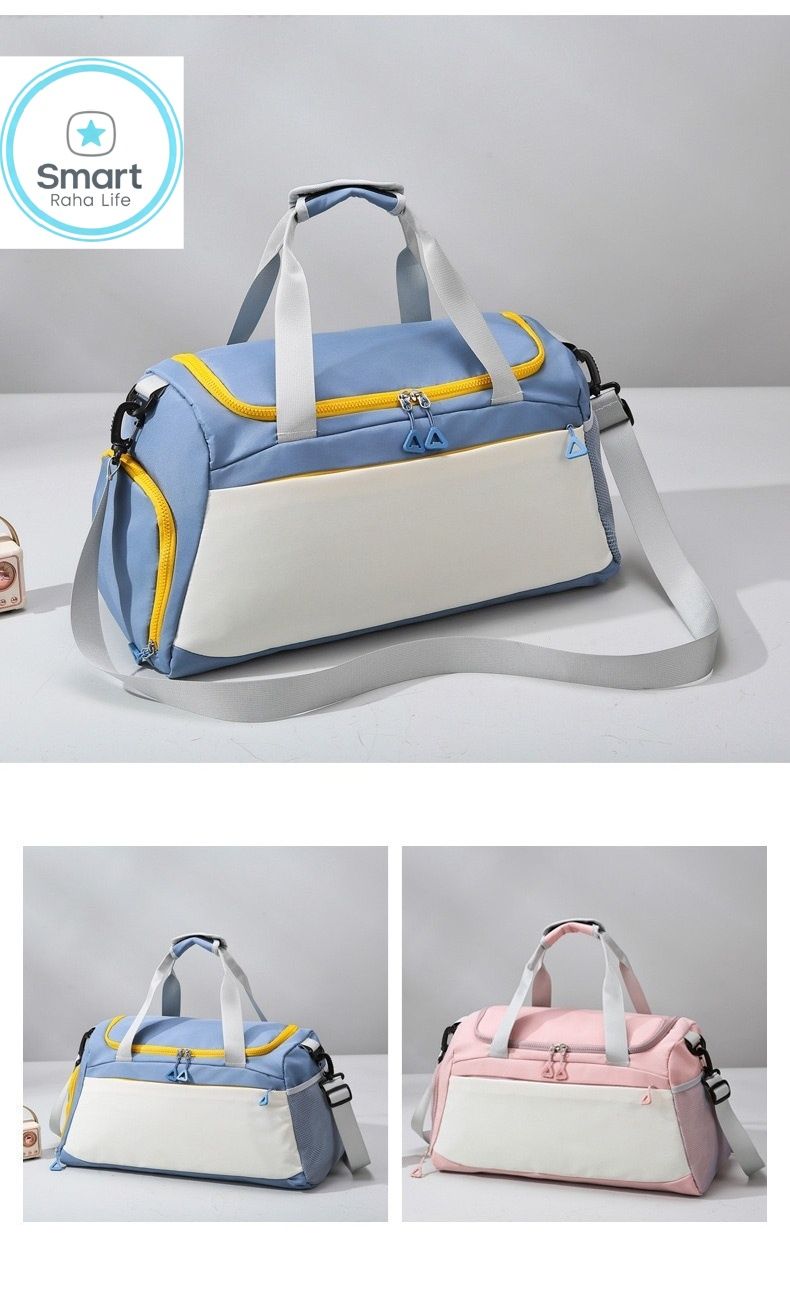 Smartrahalife Fashion Multifunctional Travel Crossbody Bag with Trolley Sleeve Wet Dry Separation Luggage Tote for Gym, Sports & Travel, Hand Luggage Organizer