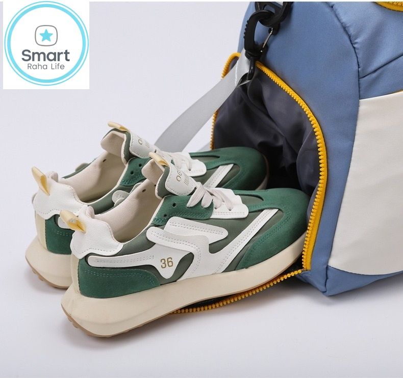 Smartrahalife Fashion Multifunctional Travel Crossbody Bag with Trolley Sleeve Wet Dry Separation Luggage Tote for Gym, Sports & Travel, Hand Luggage Organizer