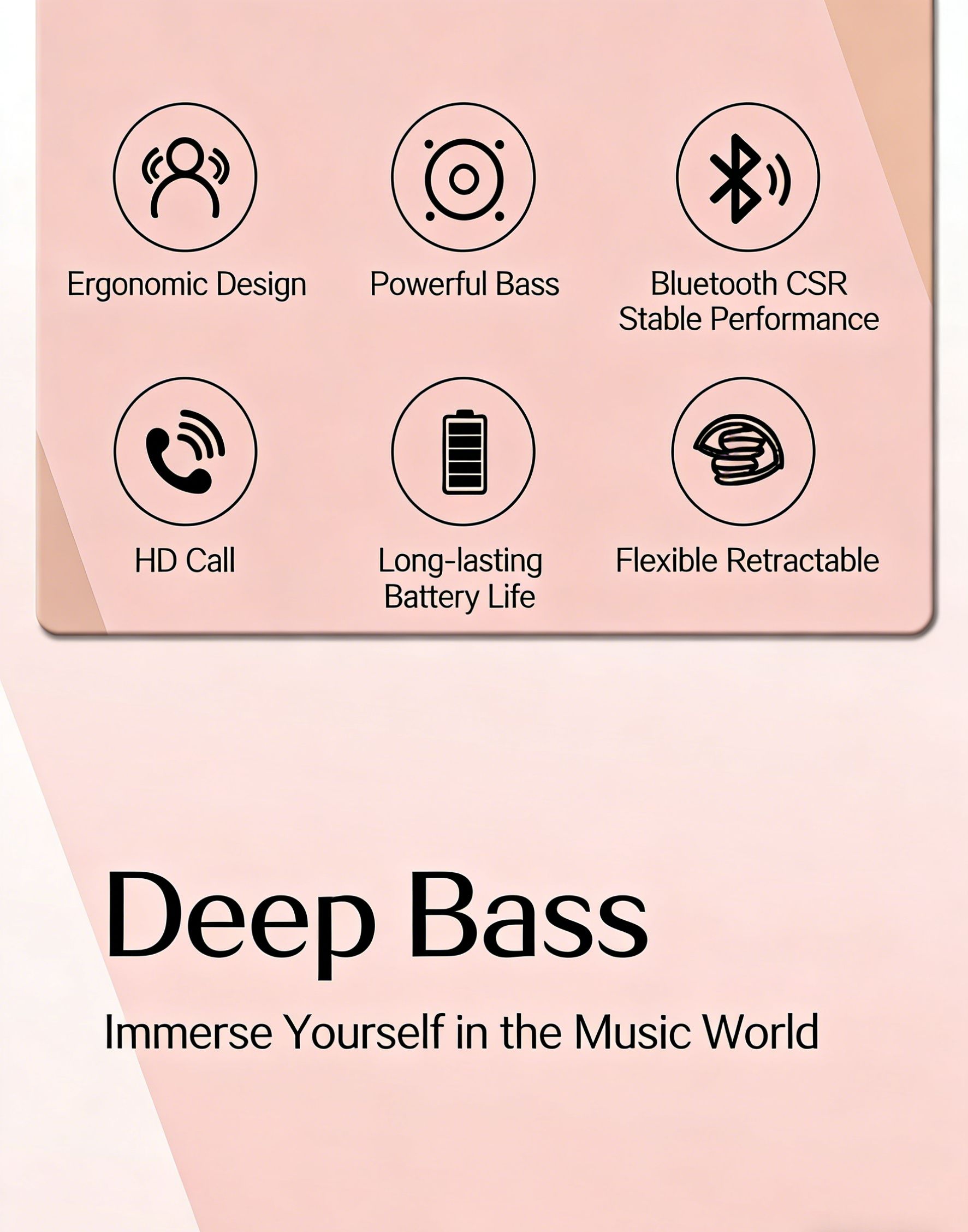 【Promotion】Smartrahalife P2961 Max TWS Headphones Active Noise Cancelling Mic Deep Bass Subwoofer 40H Playtime Bluetooth Earphones Waterproof for iPhone Android Sports Gym Running