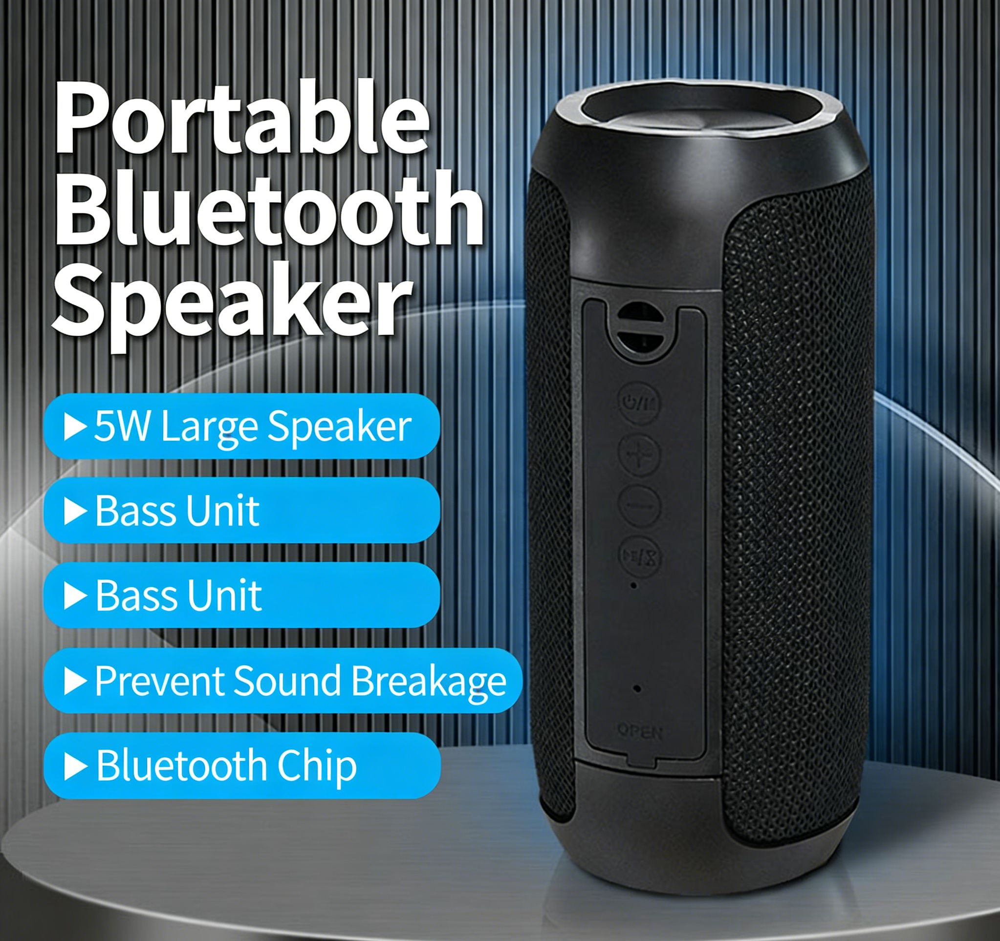 【Promotion】Smartrahalife Wireless Bluetooth Speaker – Home Theater Soundbar with Subwoofer for TV & PC, 4D Surround Sound, TF Card Slot, Portable, Long-Lasting Battery, Great Value Sound System