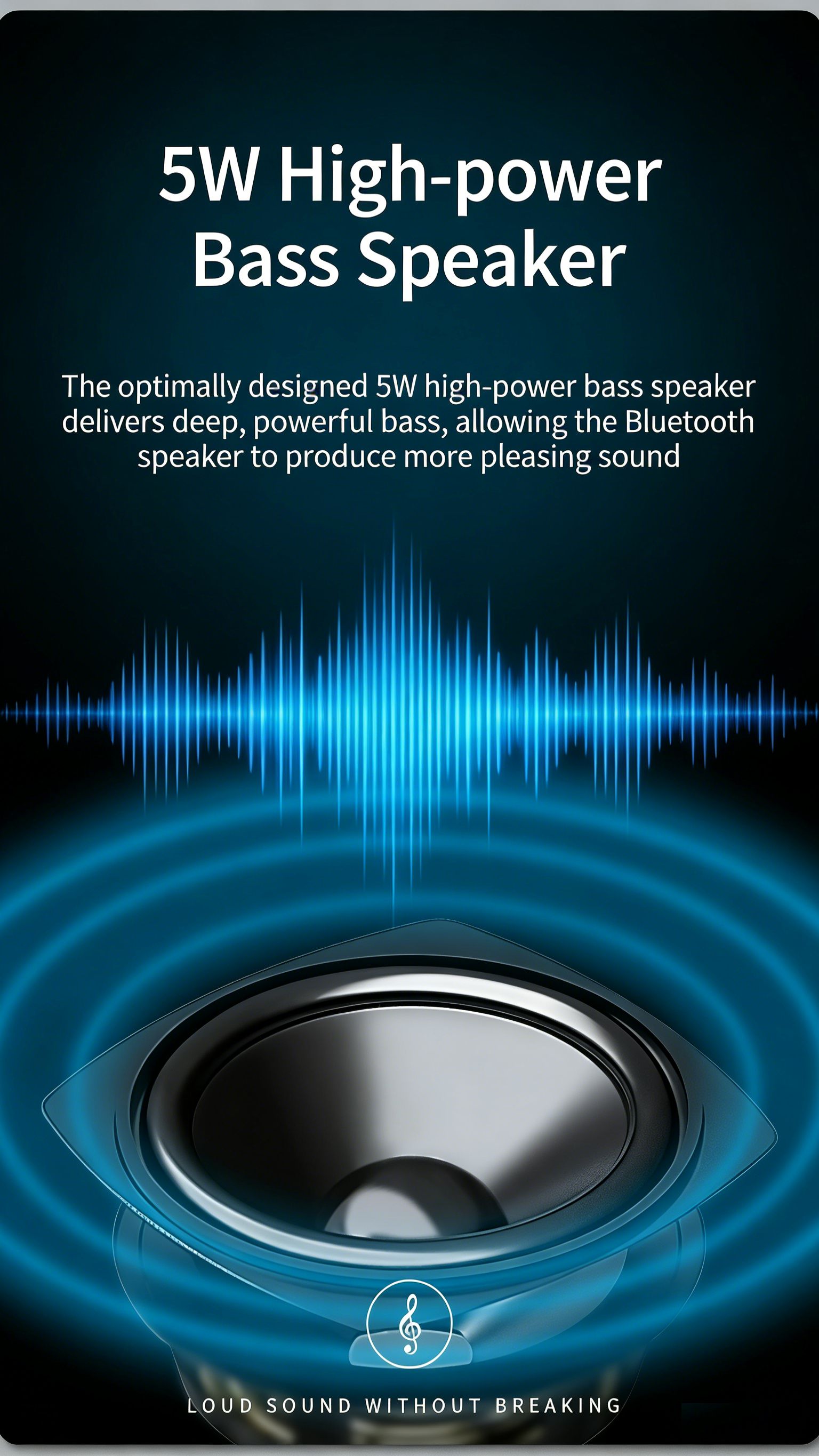 【Promotion】Smartrahalife Wireless Bluetooth Speaker – Home Theater Soundbar with Subwoofer for TV & PC, 4D Surround Sound, TF Card Slot, Portable, Long-Lasting Battery, Great Value Sound System