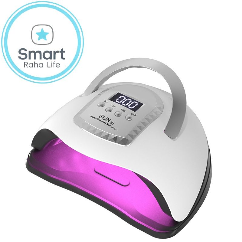 【Promotion】Smartrahalife Professional Nail Dryer Machine 280W UV/LED Lamp with 66 LEDs 10/30/60/99s Time Auto Sensor Fast Curing for Gel Polish Salon Home Manicure Essential+12pcs Beauty Manicure Tool
