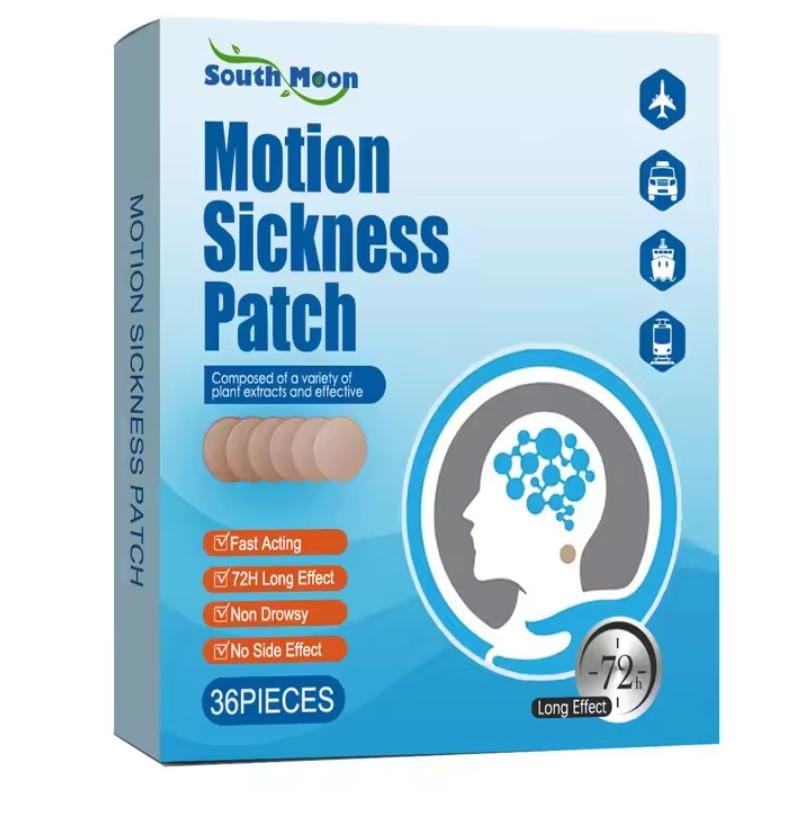 MOTION SICKNESS PATCHES – 36 PCS NAUSEA PATCH SEASICK PATCHES FOR CRUISE CAR TRAIN AIRPLANE, ANTI-NAUSEA PATCH FOR BEHIND THE EAR, KIDS AND ADULTS