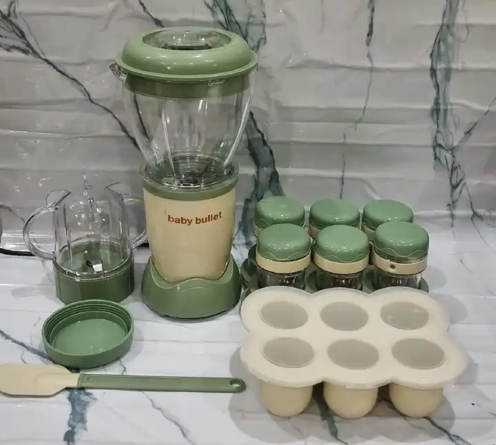 200W BABY BULLET FOOD MAKING SYSTEM N9W BABY FOOD MAKER & FOOD PROCESSOR, UPGRADED 14-IN-1 BABY FOOD BLENDER, PUREE MAKER, PUREE GRINDER FOR FRUIT, VEGGIES, MEAT, BABY FEEDING ESSENTIALS, SHOWER GIFTS