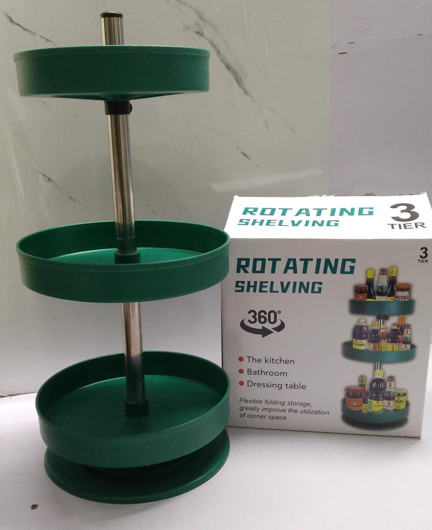 3 TIER ROTATING SHELVING ROTATING PERFUME ORGANIZER,3 TIER LARGE CAPACITY MAKE UP ORGANIZERS AND STORAGE,MAKEUP ORGANIZER FOR BATHROOM, KITCHEN, COSMETIC PERFUME STAND HOLDER