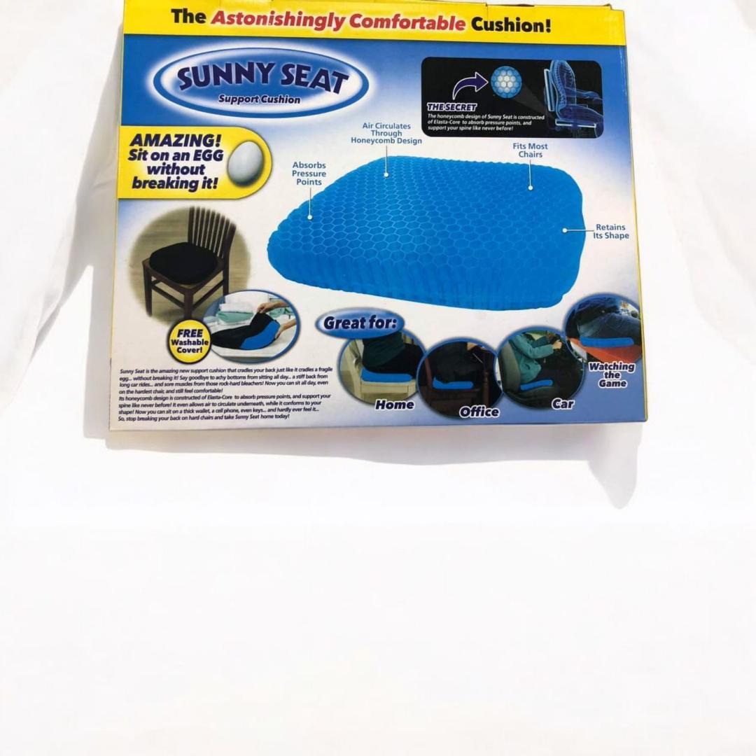 EGG SITTER GEL SEAT CUSHION, DOUBLE THICK EGG GEL CUSHION FOR PRESSURE PAIN RELIEF, BREATHABLE WHEELCHAIR CUSHION CHAIR PADS FOR CAR SEAT OFFICE CHAIR BLUE