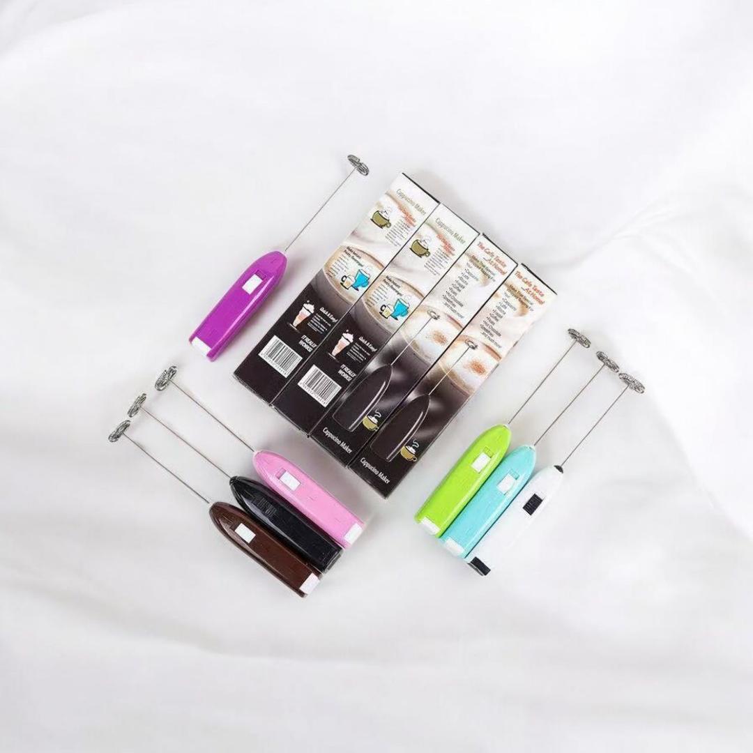 MILK FROTHER HANDHELD BATTERY, ELECTRIC FOAM MAKER FROTHER WAND, DRINK MIXER WITH STAINLESS STEEL WHISK FOR COFFEE, MATCHA, LATTES, CAPPUCCINO